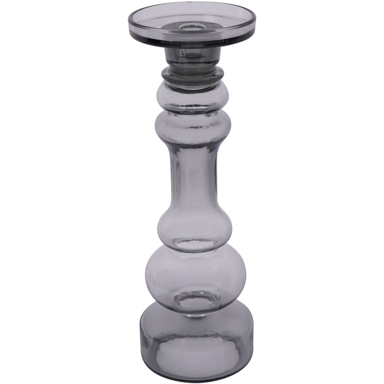 Vitrum Smoked Glass Candle Holder | Extra Large